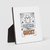 Doe alsof ik een spook ben Schattig Halloween Fotoplaat (Voorkant)