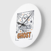 Doe alsof ik een spook ben Schattig Halloween Grote Klok (Hoek)