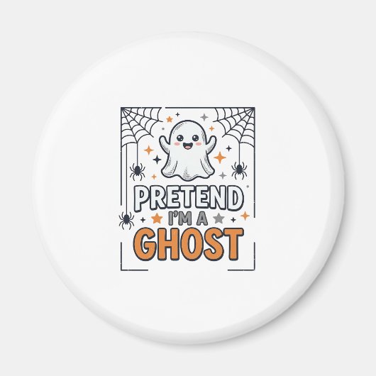 Doe alsof ik een spook ben Schattig Halloween Magneet (Voorkant)