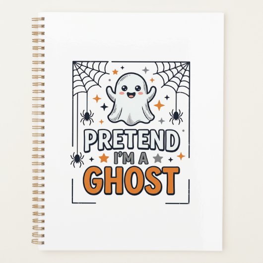 Doe alsof ik een spook ben Schattig Halloween Planner (Voorkant)