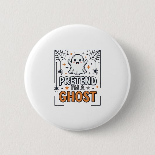 Doe alsof ik een spook ben Schattig Halloween Ronde Button 5,7 Cm (Voorkant)