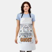 Doe alsof ik een spook ben Schattig Halloween Schort (Gedragen)
