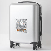 Doe alsof ik een spook ben Schattig Halloween Sticker (Koffer)