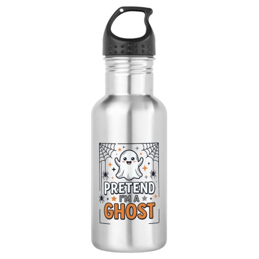 Doe alsof ik een spook ben Schattig Halloween Waterfles (Voorkant)