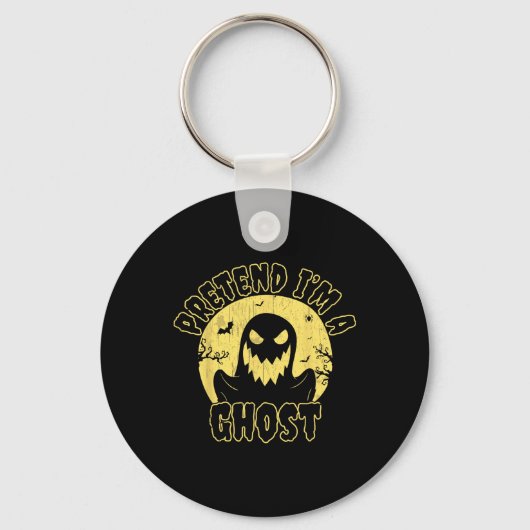 Doe alsof ik een spook kostuum Halloween ben Sleutelhanger (Voorkant)