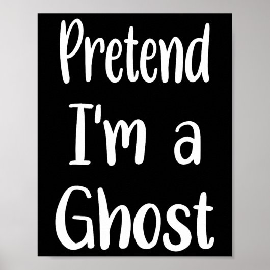 Doe alsof ik een spookkostuum ben Halloween Lazy E Poster (Voorkant)