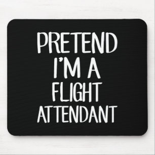 Doe alsof ik een stewardess kostuum familie lui muismat