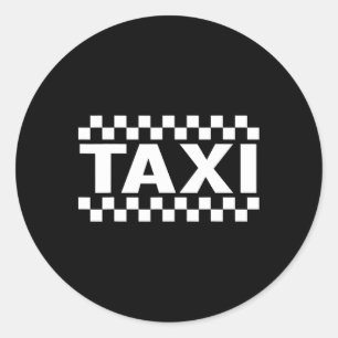 Doe alsof ik een taxi ben Halloween kostuumchauffe Ronde Sticker