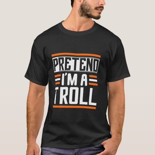 Doe alsof ik een troll bijpassende kostuum Hallowe T-shirt (Voorkant)