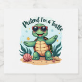 Doe alsof ik een Turtle Halloween feest ben en doe Sparkling Wijnetiket (Enkel label)