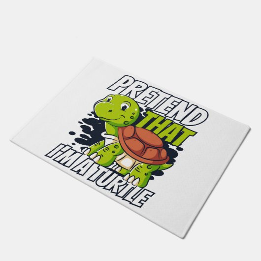 Doe alsof ik een Turtle Red-Eared Slider Lover ben Deurmat (Schuin)
