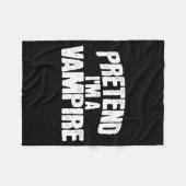 Doe alsof ik een vampier ben Grappige Halloween-ko Fleece Deken (Voorkant (Horizontaal))