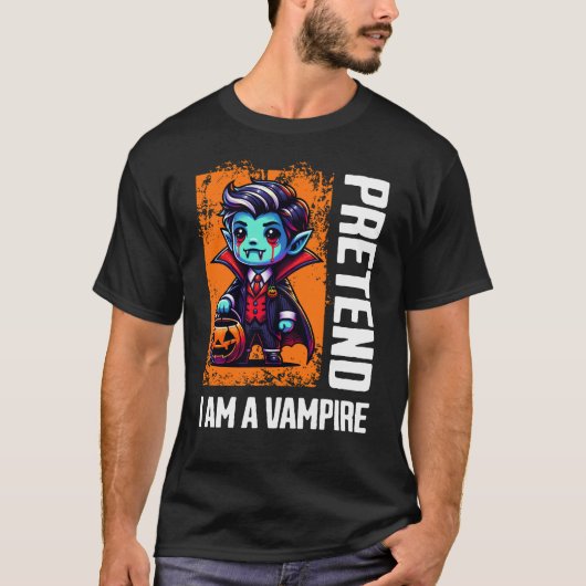 Doe alsof ik een vampier ben t-shirt (Voorkant)