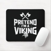 Doe alsof ik een Viking Halloween kostuum ben Muismat (Met muis)