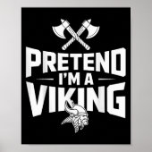 Doe alsof ik een Viking Halloween kostuum ben Poster (Voorkant)