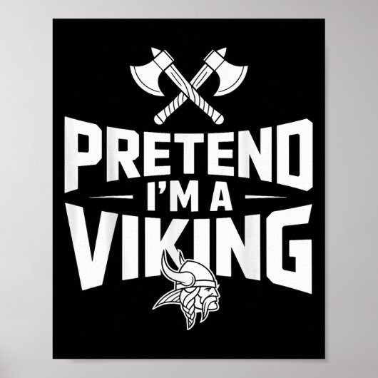 Doe alsof ik een Viking Halloween kostuum ben Poster (Voorkant)