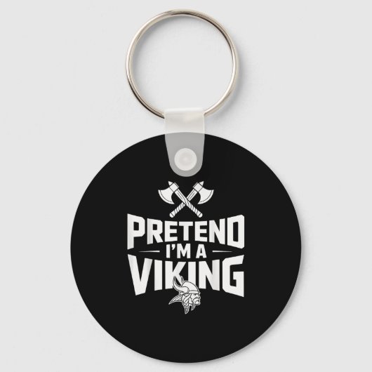 Doe alsof ik een Viking Halloween kostuum ben Sleutelhanger (Voorkant)