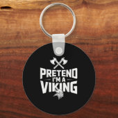 Doe alsof ik een Viking Halloween kostuum ben Sleutelhanger (Voorkant)