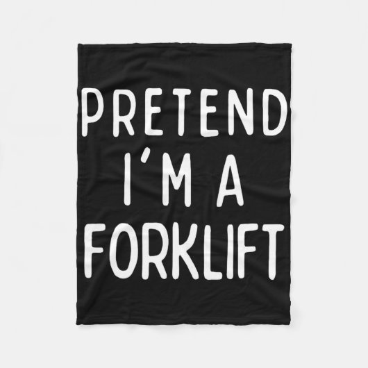Doe alsof ik een vorkheftruck ben die past bij het fleece deken (Voorkant)