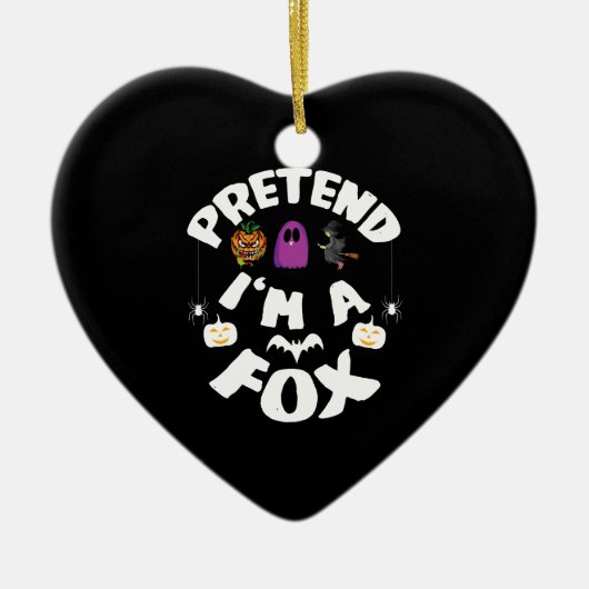 Doe alsof ik een vos ben Grappig Halloween Kostuum Keramisch Ornament (Voorkant)