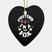Doe alsof ik een vos ben Grappig Halloween Kostuum Keramisch Ornament (Links)