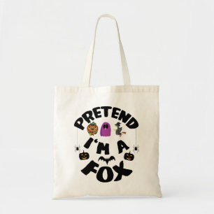 Doe alsof ik een vos ben Grappig Halloween Kostuum Tote Bag