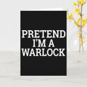 Doe alsof ik een Warlock Lazy Halloween Easy Costu Kaart (Gele Bloem)