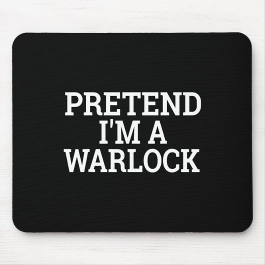 Doe alsof ik een Warlock Lazy Halloween Easy Costu Muismat (Voorkant)