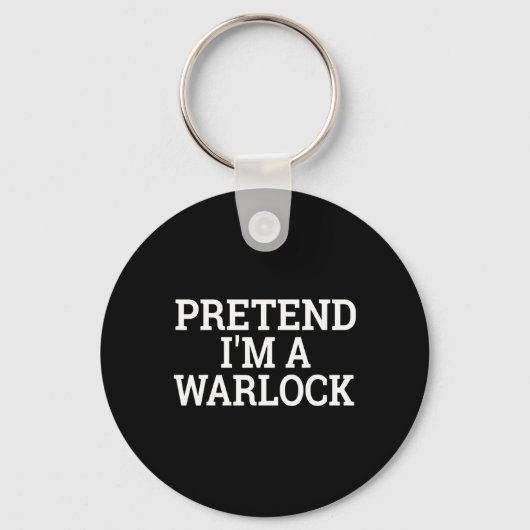 Doe alsof ik een Warlock Lazy Halloween Easy Costu Sleutelhanger (Voorkant)