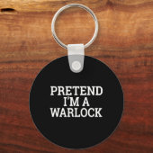Doe alsof ik een Warlock Lazy Halloween Easy Costu Sleutelhanger (Voorkant)