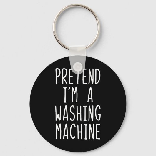 Doe alsof ik een wasmachine kostuum halloween ben sleutelhanger (Voorkant)