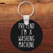 Doe alsof ik een wasmachine kostuum halloween ben sleutelhanger (Voorkant)