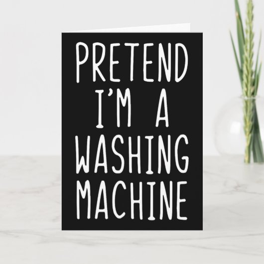 Doe alsof ik een wasmachine kostuum halloween la kaart (Voorkant)