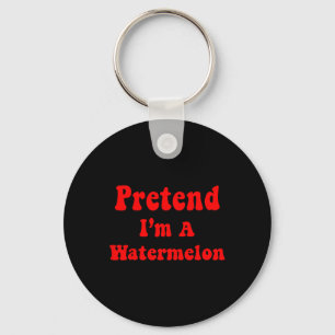 Doe alsof ik een watermeloen kostuum Halloween vol Sleutelhanger