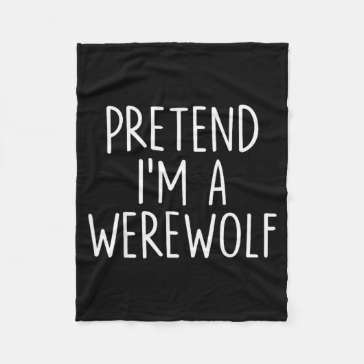 Doe alsof ik een weerwolf ben Halloween koppelkost Fleece Deken (Voorkant)