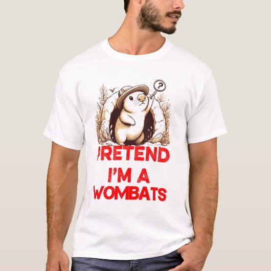 DOE ALSOF IK EEN WOBATS BEN T-SHIRT (Voorkant)