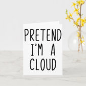 Doe alsof ik een wolkenkostuum ben Halloween Funny Kaart (Gele Bloem)
