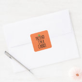 Doe alsof ik een wortel ben - grappig kostuum Hall Vierkante Sticker (Envelop)