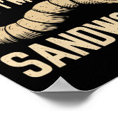 Doe alsof ik een zandworm ben Grappige Halloween P Poster (Hoek)