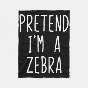 Doe alsof ik een Zebra kostuum ben Halloween Funny Fleece Deken