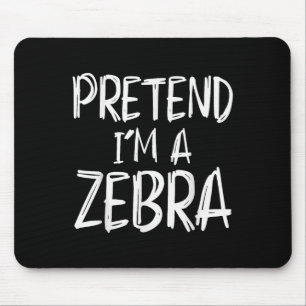 Doe alsof ik een zebra kostuum halloween feest fam muismat