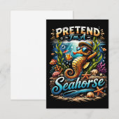 Doe alsof ik een zeepaardje ben bedankkaart (Voorkant / Achterkant)