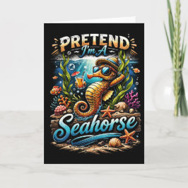 Doe alsof ik een zeepaardje ben feestdagen kaart