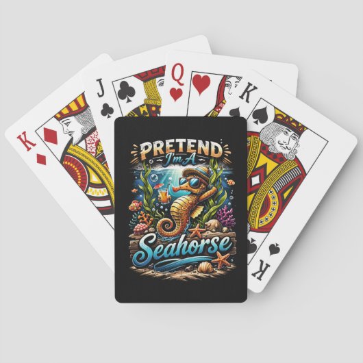Doe alsof ik een zeepaardje ben pokerkaarten (Achterkant)