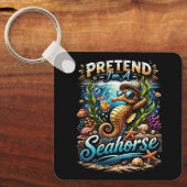 Doe alsof ik een zeepaardje ben sleutelhanger (Voorkant)