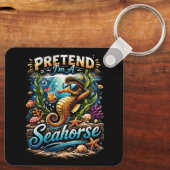 Doe alsof ik een zeepaardje ben sleutelhanger (Achterkant)