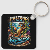 Doe alsof ik een zeepaardje ben sleutelhanger (Achterkant)