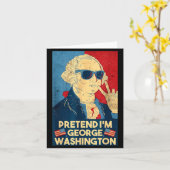 Doe alsof ik Founding Father ben 4 juli Halloween Kaart (Gele Bloem)