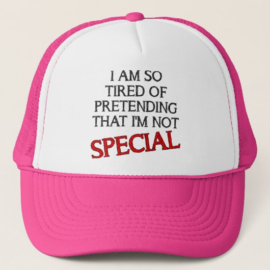 Doe alsof ik geen speciale grappige balcap hoed be trucker pet (Voorkant)