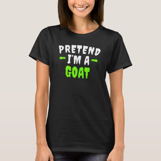 Doe alsof ik geit lui Halloween kostuum T-shirt (Voorkant)